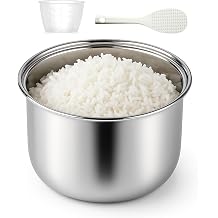 Stainless Steel Rice Cooker Inner Pot Replacement - Non-Stick Bowl for Multi-Cooker, Universal Fit Parts, Even Heating