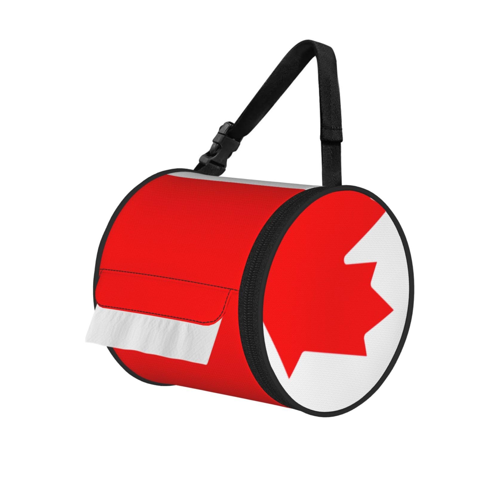 Canadian Flag Print Fashion Tissues Organizer Box, Hanging Tissue Holder For Purse Coins For Car Office Daily Outing