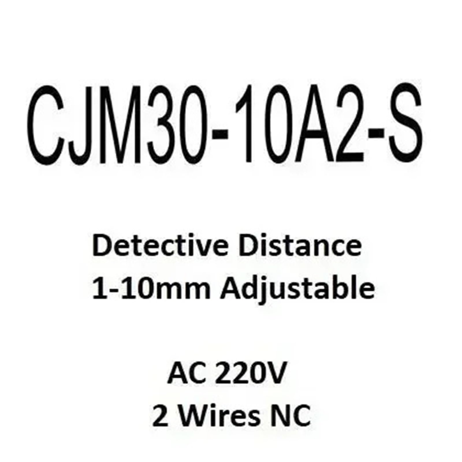 1 Stück kapazitiver Näherungsschalter 220 V CJM30-10A2-S 2-Leitungen NC-Füllstandssensor 10 mm Erfassungsbereich einstellbar(Cjm30-10a2-s-ac220v)
