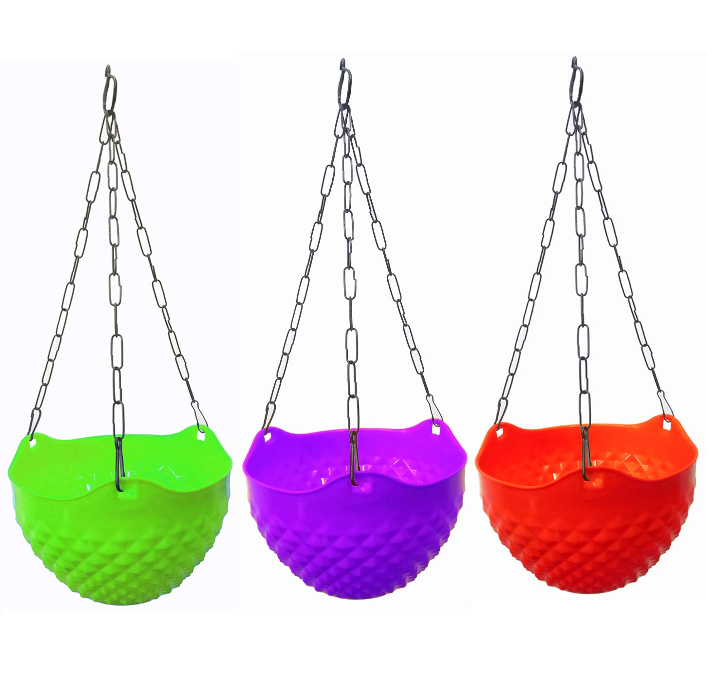 Go Hooked Plastic Hanging Crystal Planter | Hanging Pots for Plants (Set of 3) (B07SY8DDJ4) Amazon Price History, Amazon Price Tracker