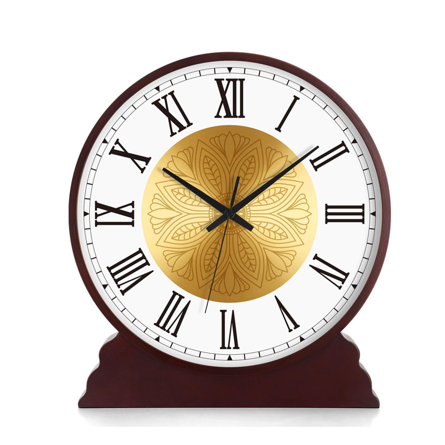 Mantel Clock,Solid Wood Mantel Clocks, Silent Desk Clock, Battery Powered Shelf Clock, for Living Room, Fireplace, Office, Kitchen, Home Decoration