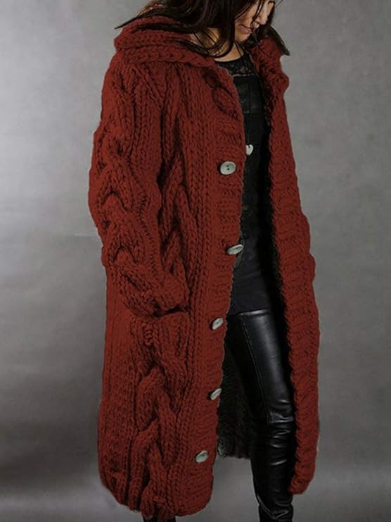 Uwdiohq Cardigan Femme Chic Et Elegant D'hiver À Capuche Femmes Solide