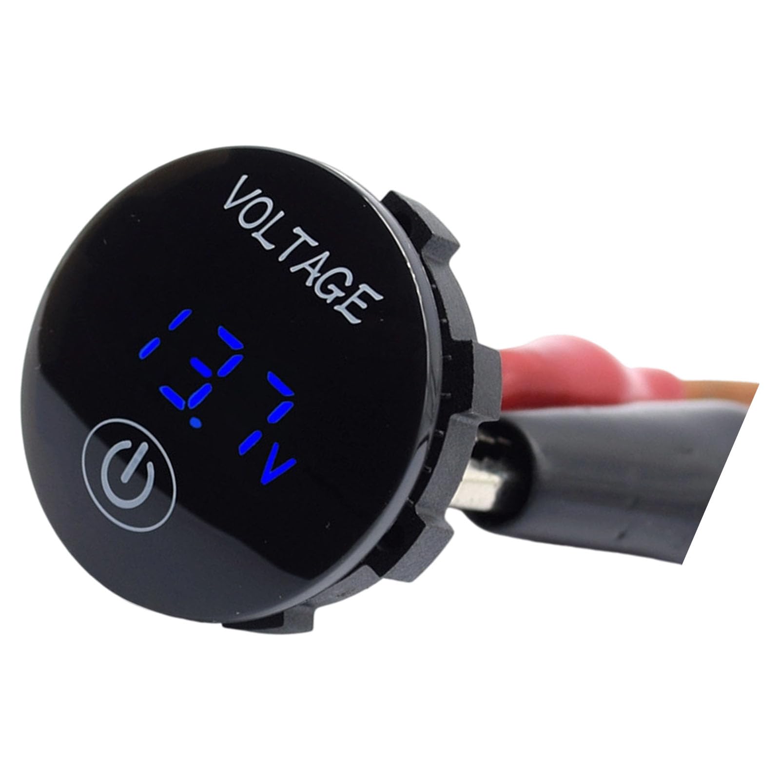 3 Color Option LED Battery Monitor Meter for Truck Boats Marine Applications Accurate Voltages Reading Digital Voltmeter Motorcycle Battery Inspector
