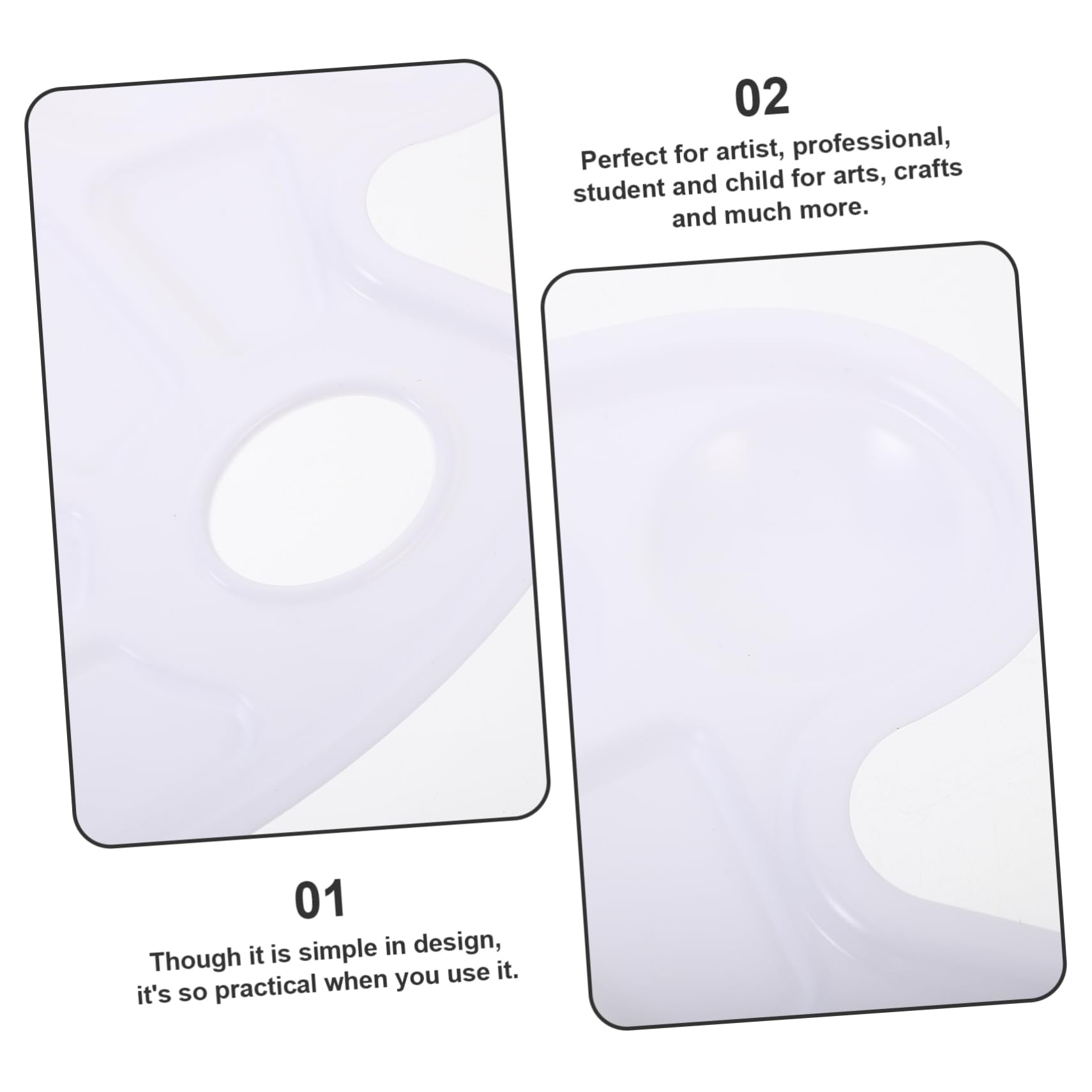 Tofficu 4 Sätze Bate Platte Nasse Palette Farbbecher Farbmischpalette Kunststoffpaletten Ölfarbenpalette Nasspalette Für Acrylmalerei Maltablett Plastik Weiß 10 Stück * 4
