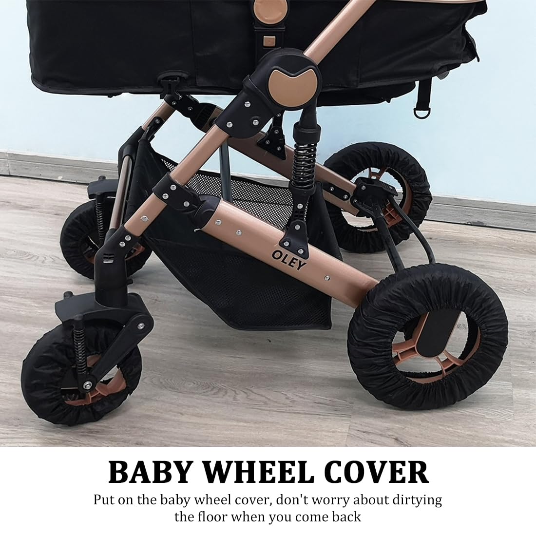 Copriruota per passeggino, 4 pezzi Passeggino Coprigambe Antipolvere Copriruota per Passeggino Accessori per Passeggino,Copriruota per Passeggino,Coperture di Protezione Ruote Antipolvere