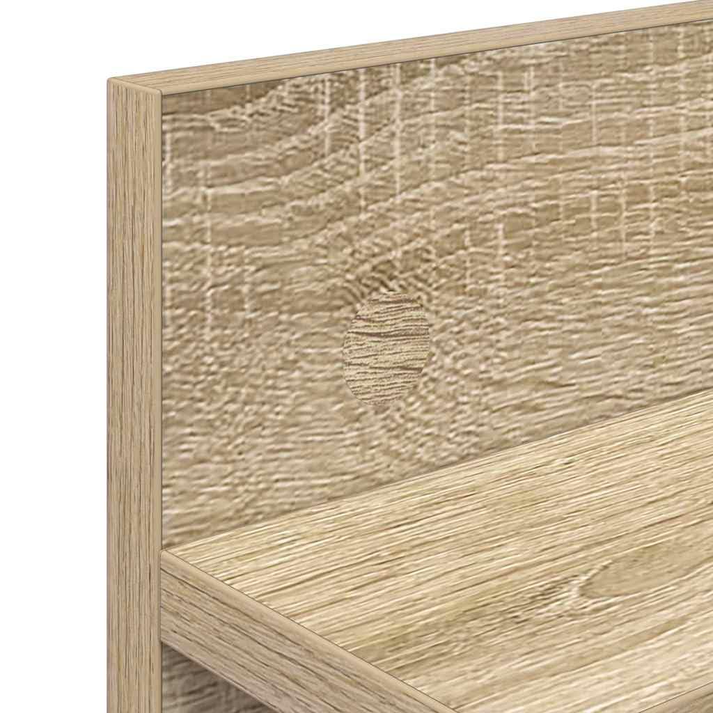 Appendiabiti da parete in rovere Sonoma, 60 cm, appendiabiti da parete in legno con ganci, appendiabiti salvaspazio per corridoio e ingresso, design moderno, 60 x 10,5 x 18 cm