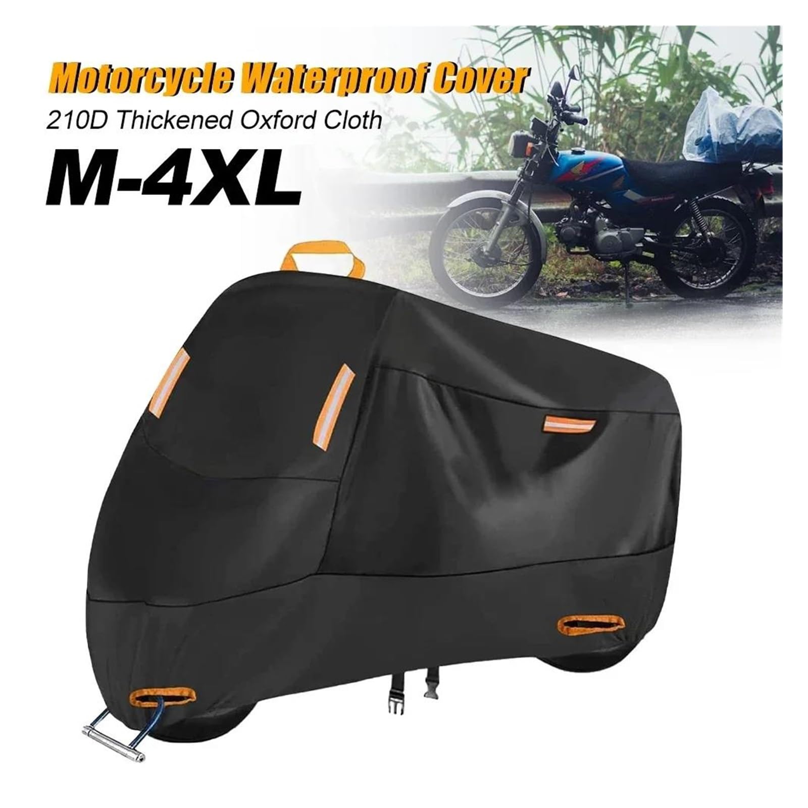 Pokrowiec Na Motocykl Wodoodporny Ochrona Zewnętrzna Przed Kurzem I Zanieczyszczeniami 210D Gruby Oxford M-XXXXL(XXL 211-220cm)