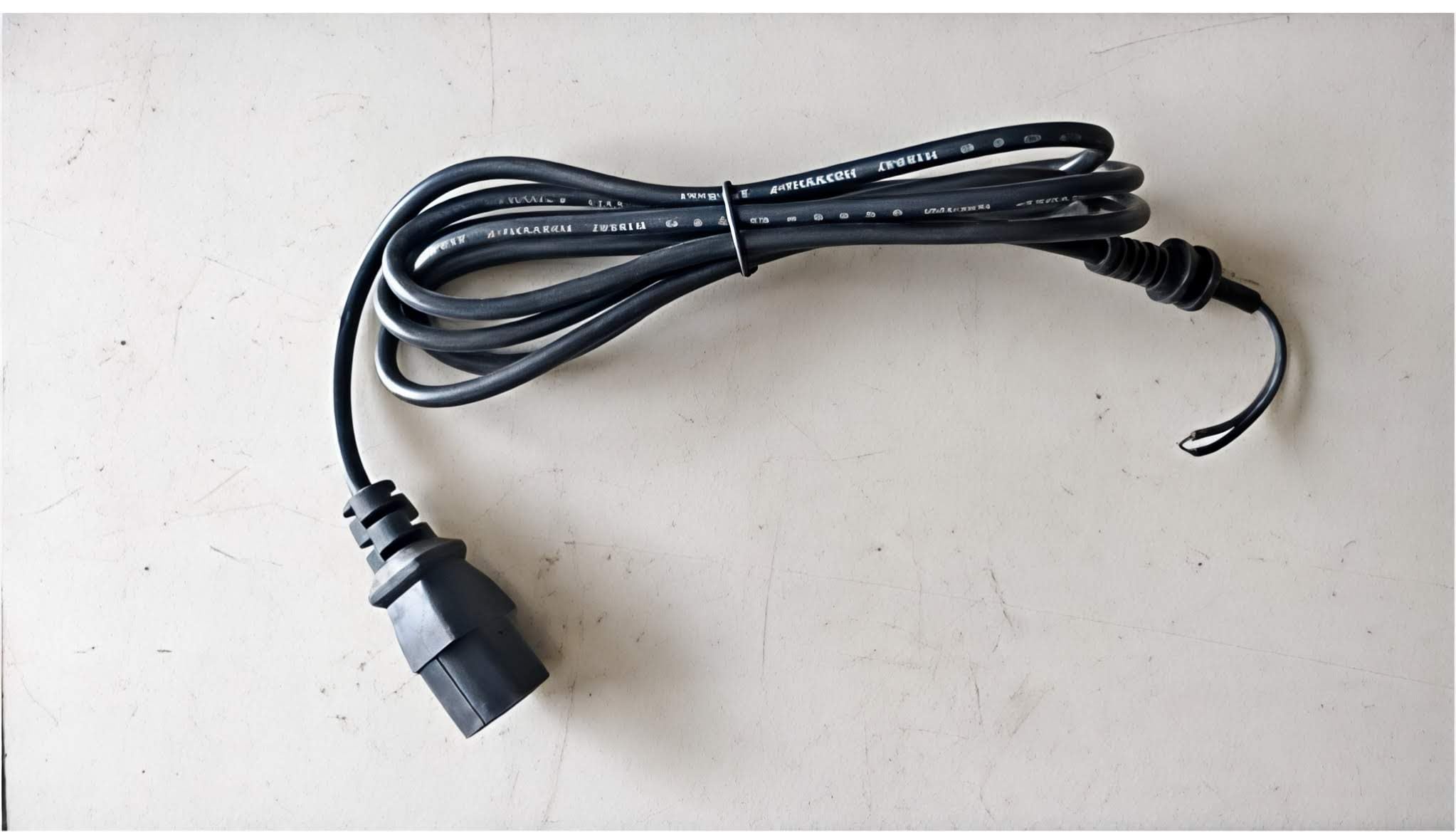 Universal Electric Scooter Charger Cable for T Type Pin, 48V 60V 72V DC Charging Cable, Black, 3.5 Meter