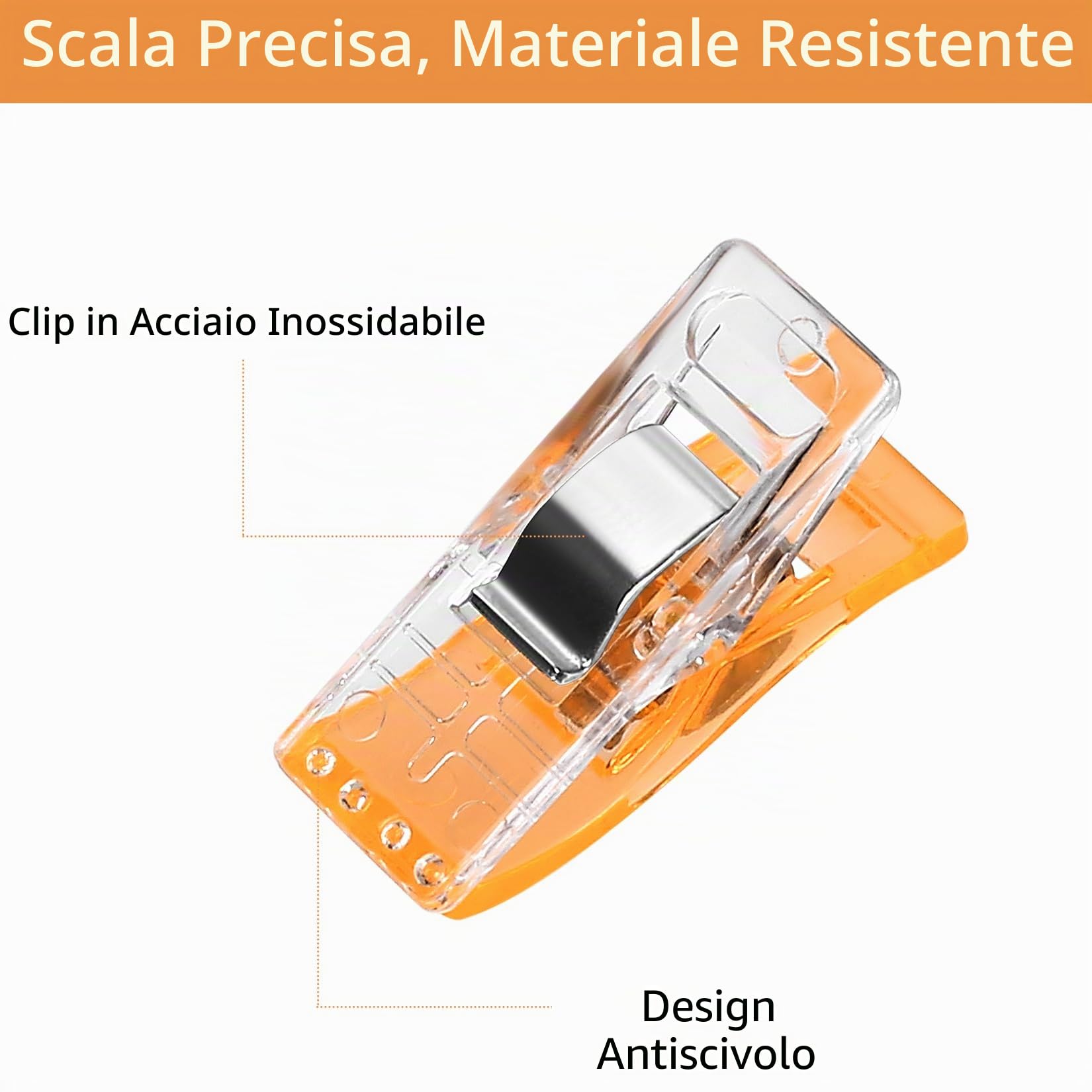 Mollette da Cucito 130 PZ, Clip per Cucire Morsetti, Clip di Plastica Multiuso per Macchina da Cucire
