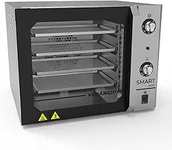 Forno Turbo Convector Elétrico Smart Basic 4 Esteiras Inox e Painel Inox FCSB4E - Venâncio 220V