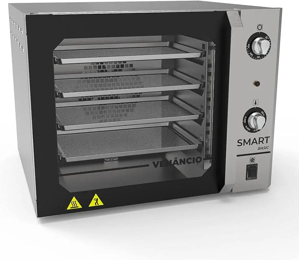 Forno Turbo Convector Elétrico Smart Basic 4 Esteiras Inox e Painel Inox FCSB4E - Venâncio 220V