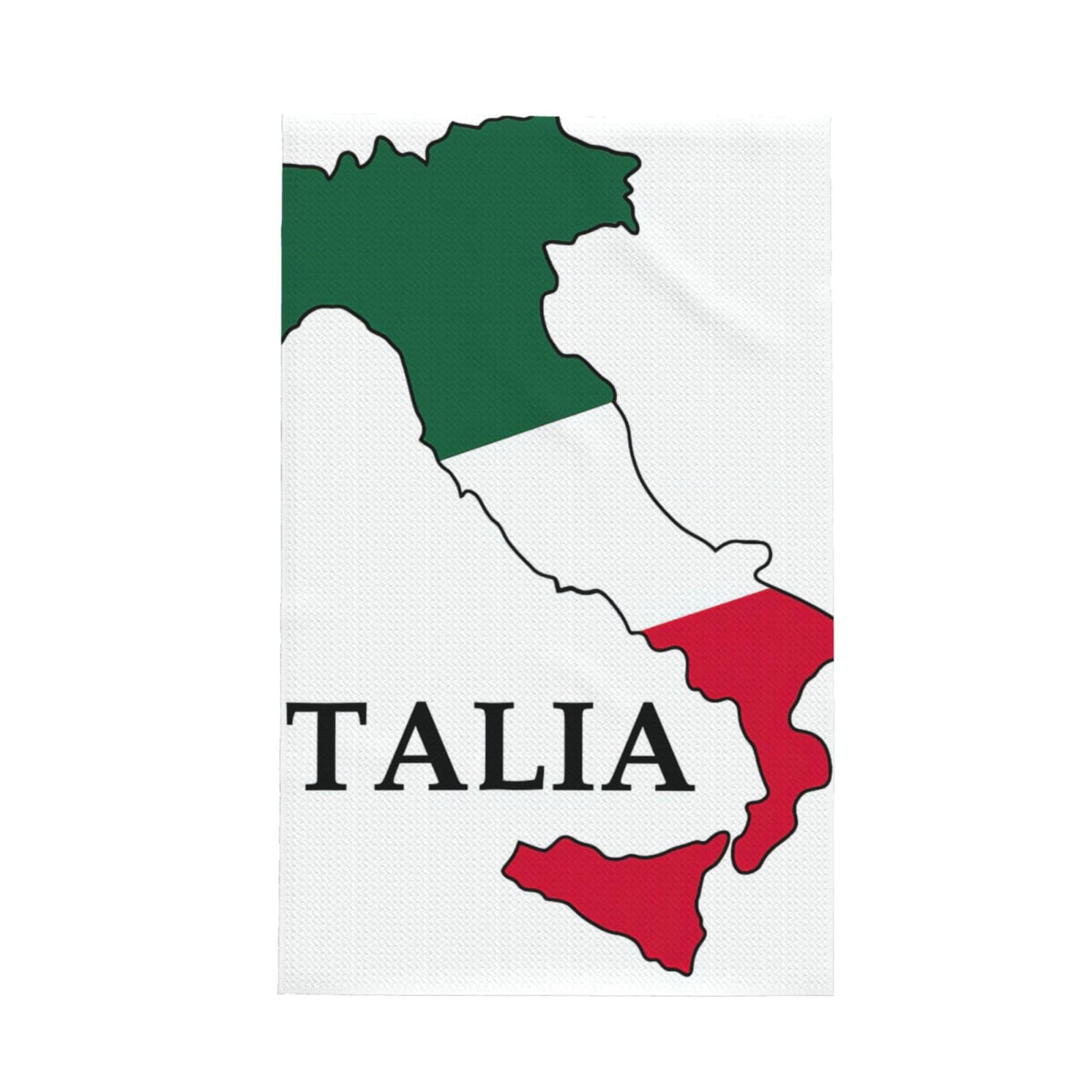 Xxahnbm Black Italy Map With Colors Print Waffle Kitchen Towel,Absorbent Hand Towel