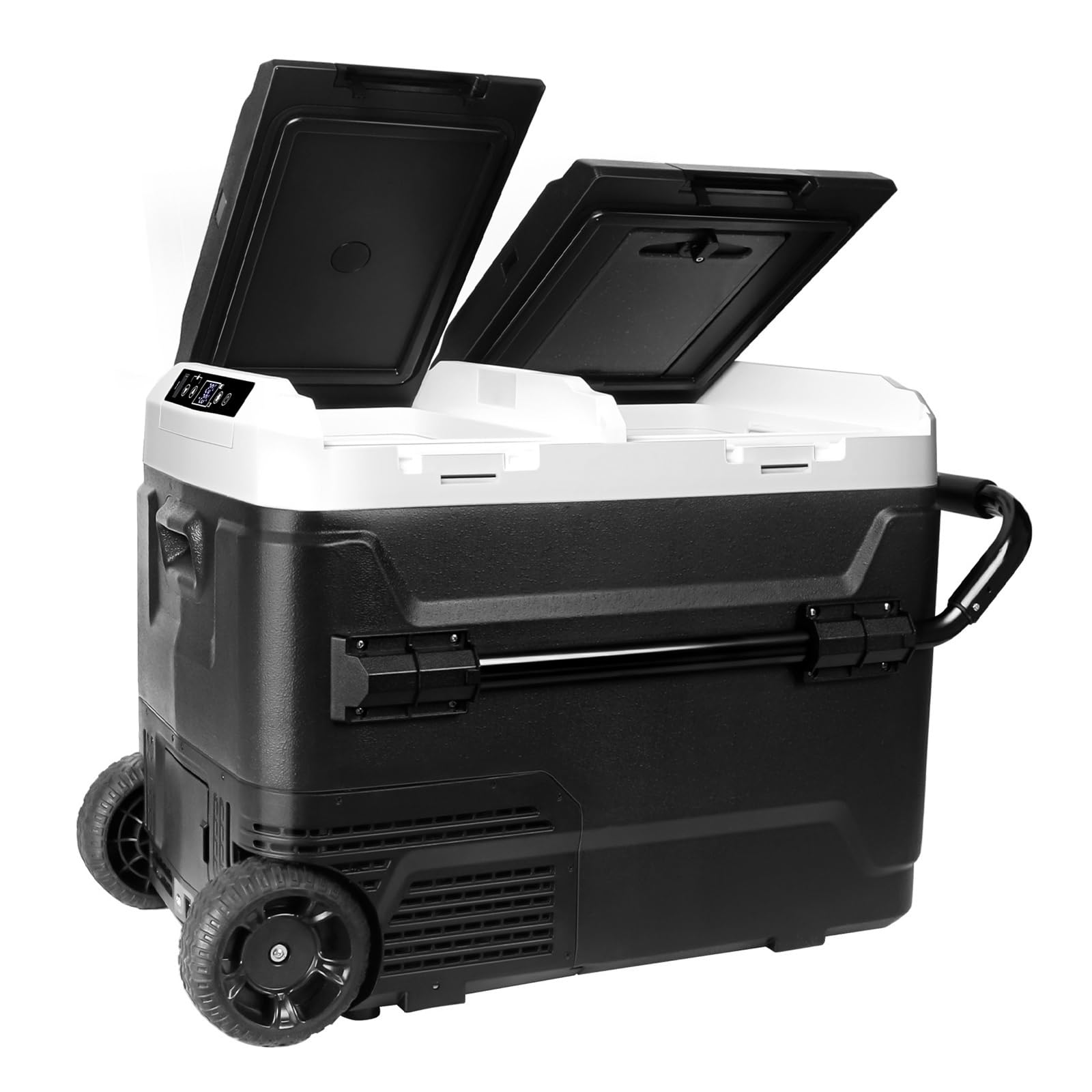 Refrigerador for Auto HL de 12 voltios, 42 l y 50 l, Doble Puerta (-20 °C a 20 °C), Ideal for camionetas, vehículos recreativos, SUV, Camping y Viajes.(50L Car Refrigerator)