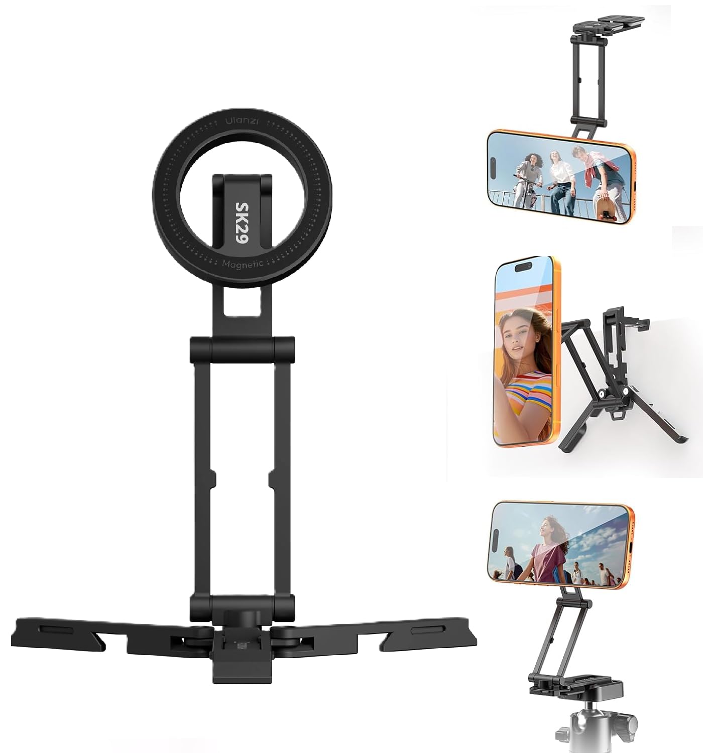 Amazon.co.jp: Ulanzi SK29 マグネット式 スマホスタンド ミニ三脚