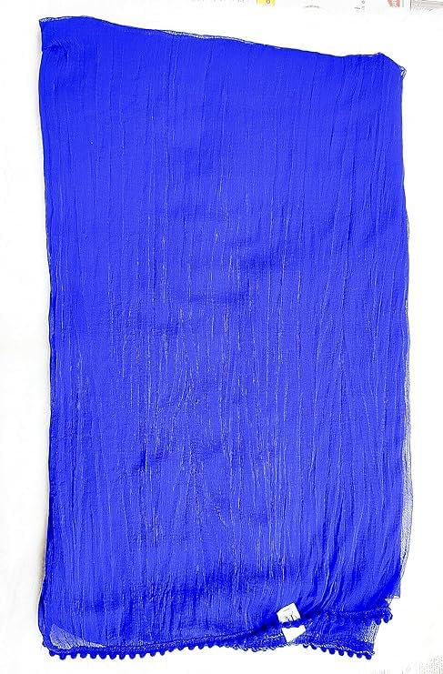 Image of Solid Beautiful Chiffon Dupatta Chunni Chunri with Bundi Lace for Women Casual Traditional Dailywear Lightweight dyeable