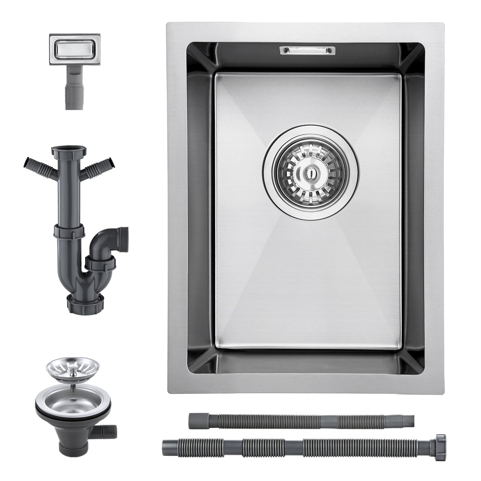 KEOKBON Kitchen Sink 30 x 40 cm, Nano Silber