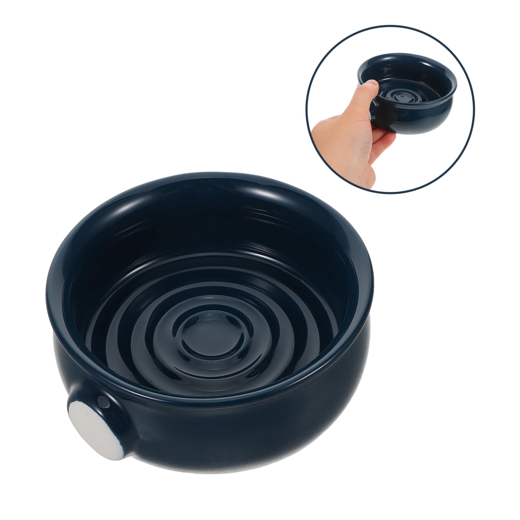 Ciotola in Ceramica per Sapone da Barba Ciotola per Schiuma da Barba Design Spirale Portatile per Uso Domestico e Viaggio