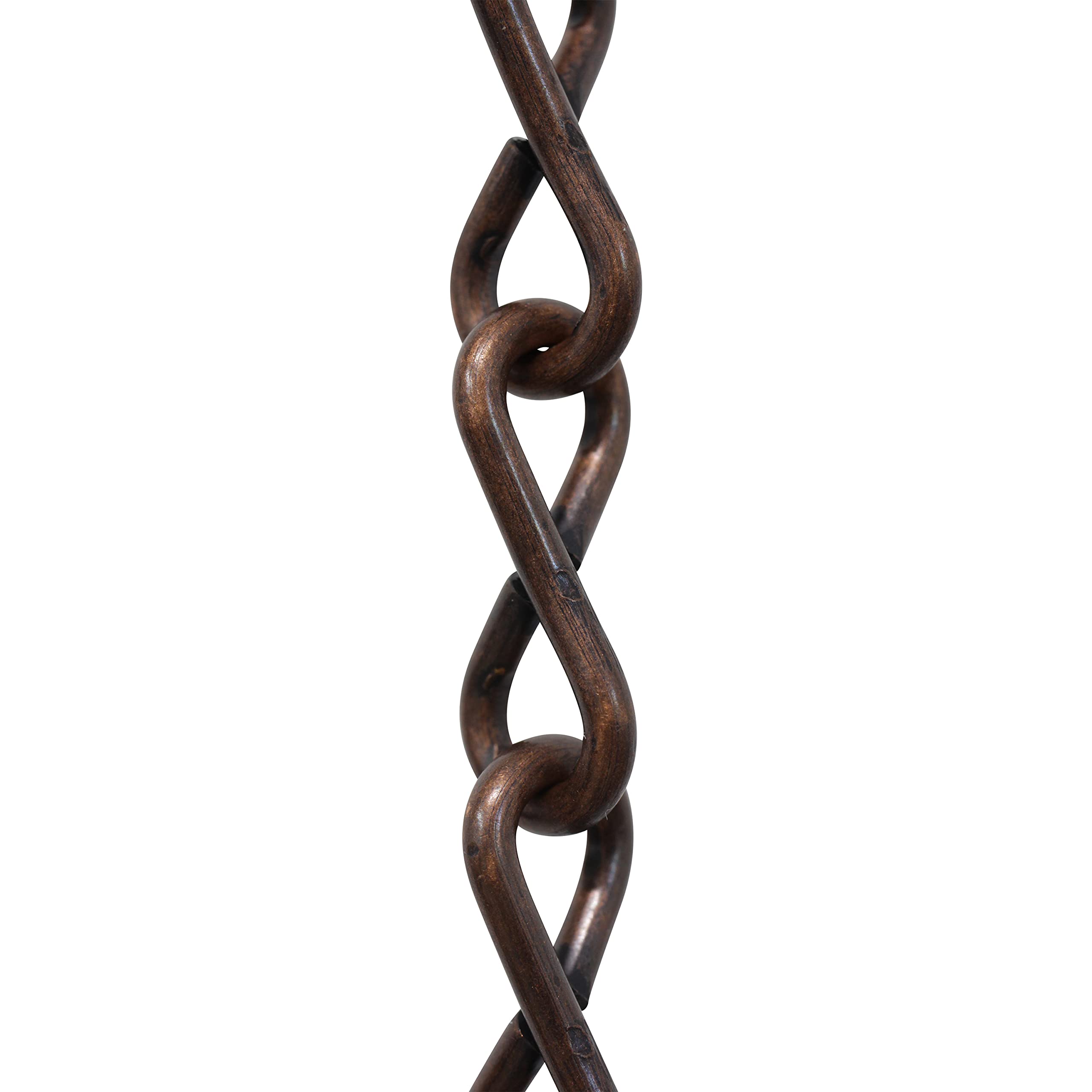 RCH Hardware CH-S50-12-AC Steel Basket Chain 13 Gauge, Antique Copper (1 Foot)