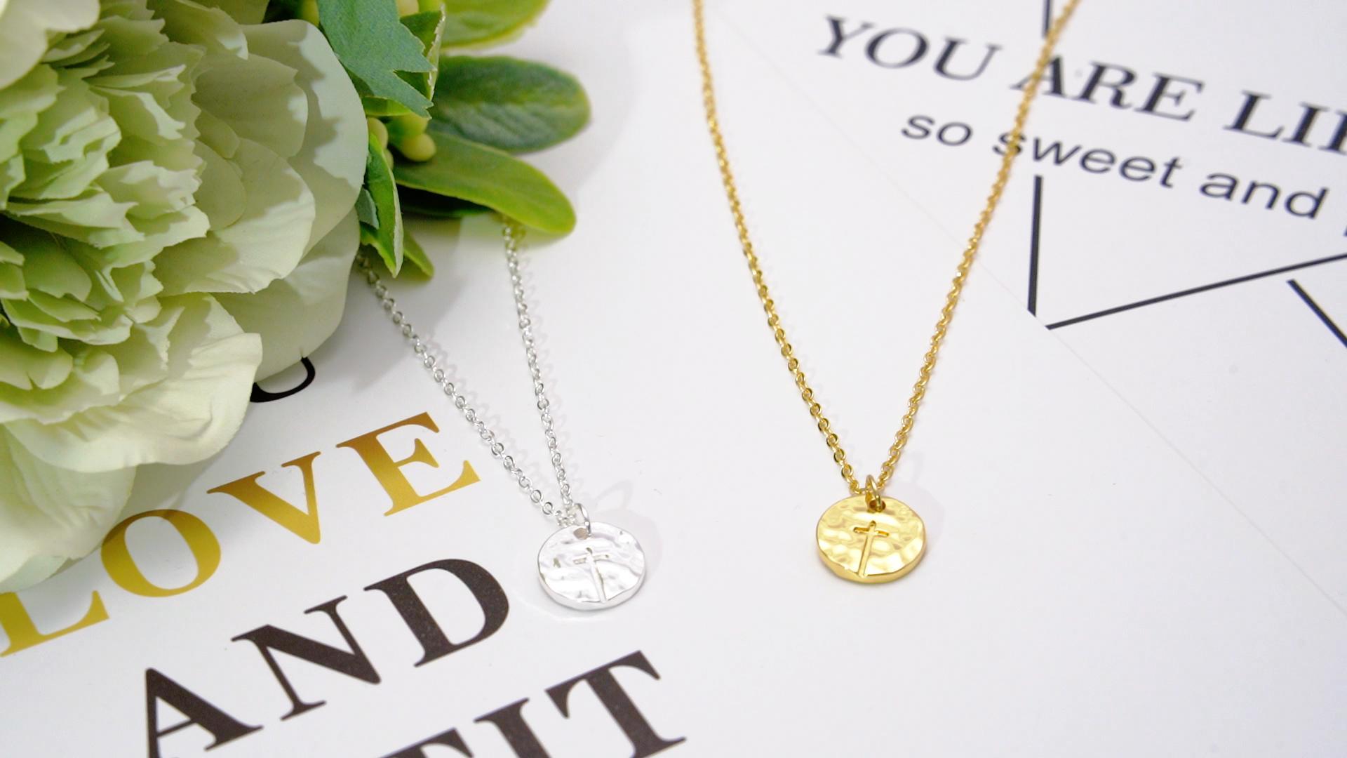 Amazon.com: NIXMAX Small Cross Necklace for Women 14K Gold Plated