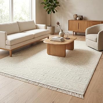 Aden Levini Dokuma Hal  | Makinede Y kanabilir | Modern Hal  | Kilim ve Yolluk | Krem | 100 x 400 cm | Model LVN01