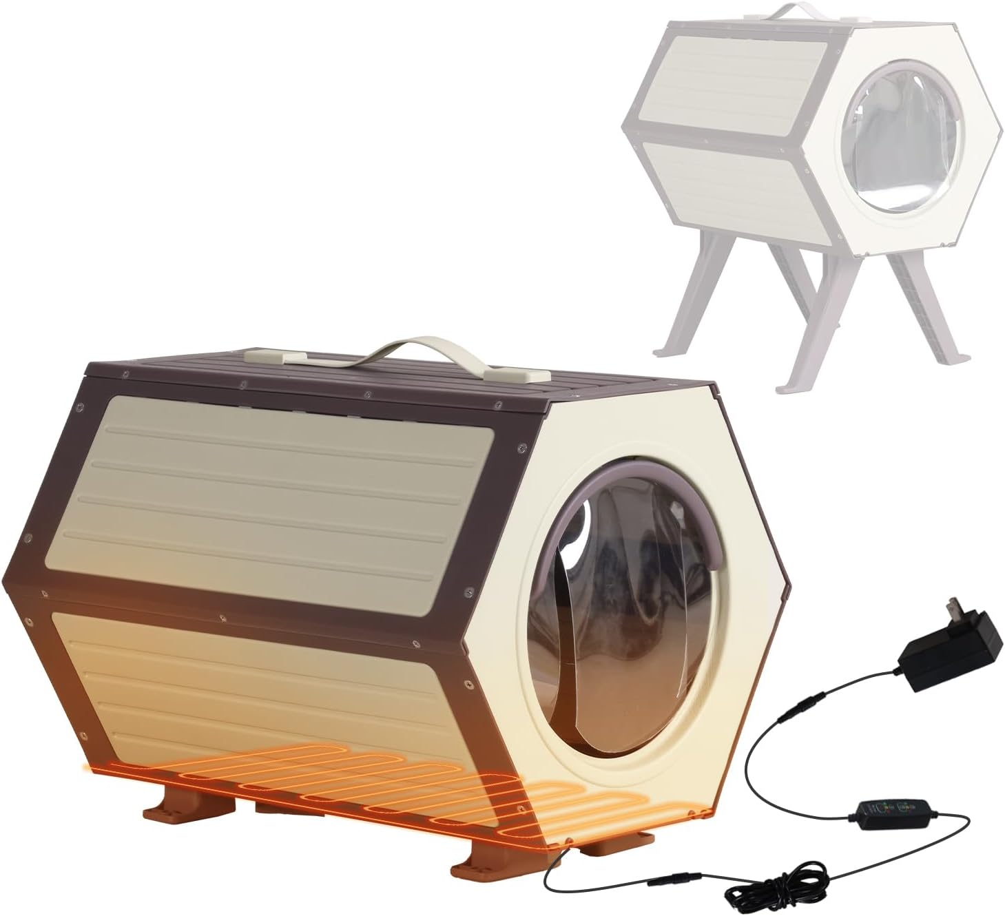 GUTINNEEN Outdoor Cat House，Heated and Insulated Cat