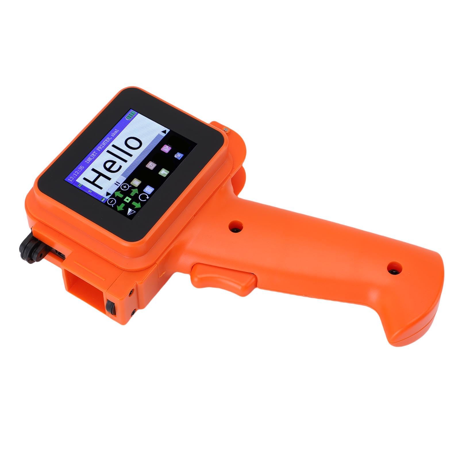 FTVOGUE Impresora de Inyección de Tinta Portátil ABS Impresora de Inyección de Tinta Portátil 600DPI Pantalla Táctil de 2,4 Pulgadas de Impresión de 1 a 12,7 Mm para Código QR Código de Barras Texto