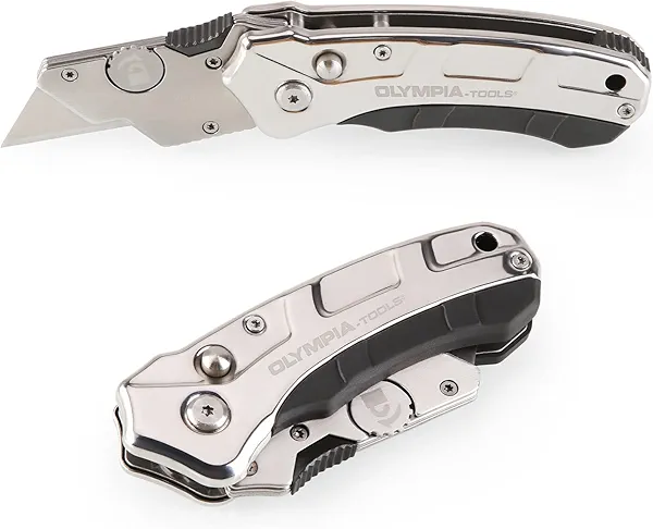 Olympia Tools 33-125 Turbofold Stainless Steel Utility Knife