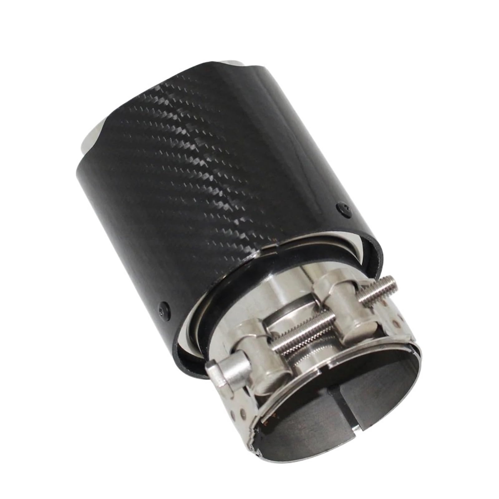 Wyloty wydechowej samochodu Auto Tłumik wydecho Uniwersalny tłumik z włókna węglowego Końcówka tłumika wydechowego Rura tłumika prosta nierdzewna(57mm-76mm)