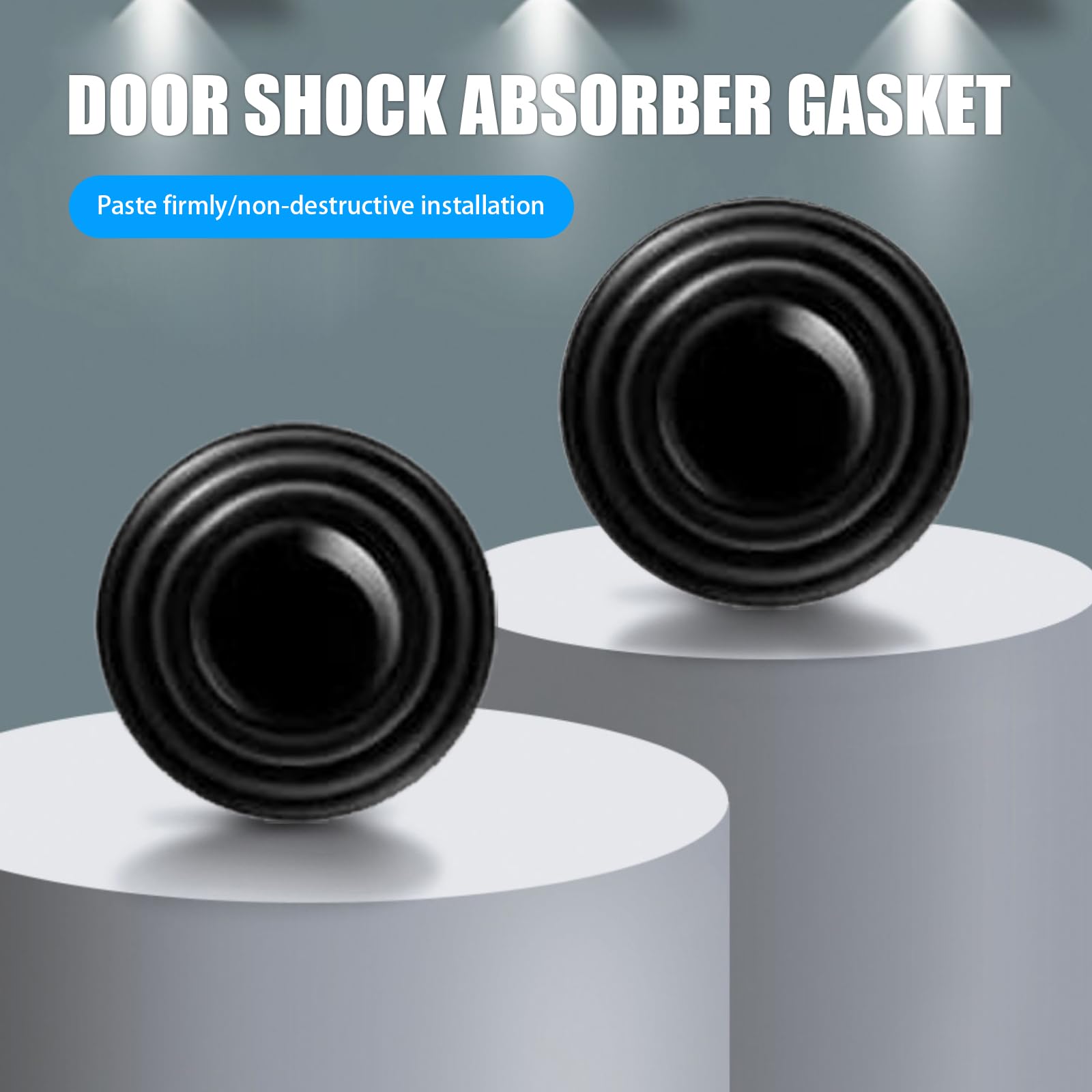 Gseigvee Pack-20 Car Door Muffler Gasket, Anti-Shock Anti-Collision Universal Shock Absorbing Cushion with Adhesive, Waterproof Automotive Door Edge Protector for Truck SUV Car (Black)