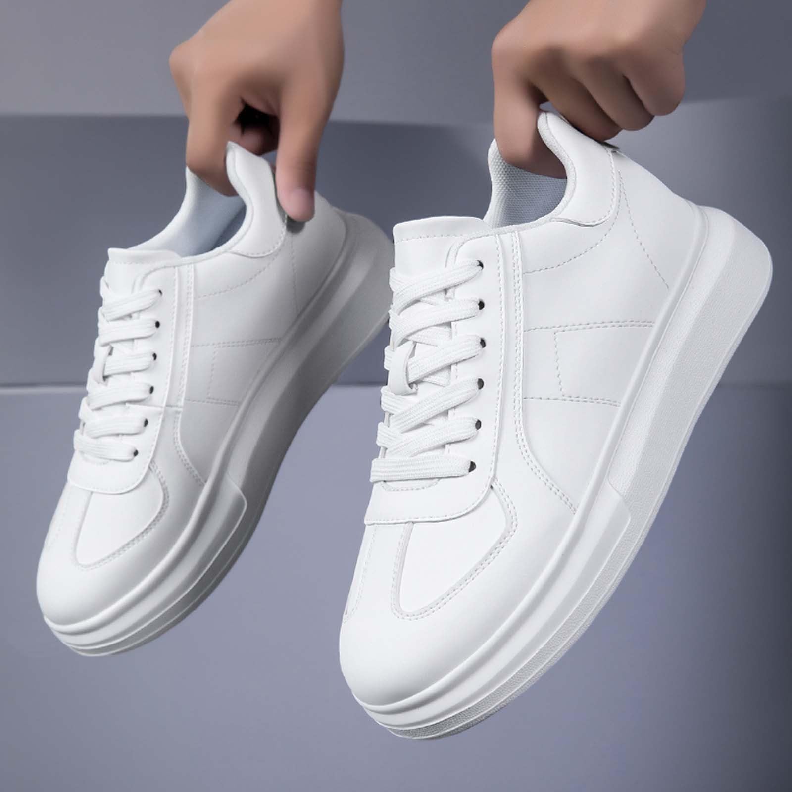 Zapatillas de ocio para hombre, clásicas, en blanco y negro, zapatillas deportivas ligeras, antideslizantes, informales, para caminar