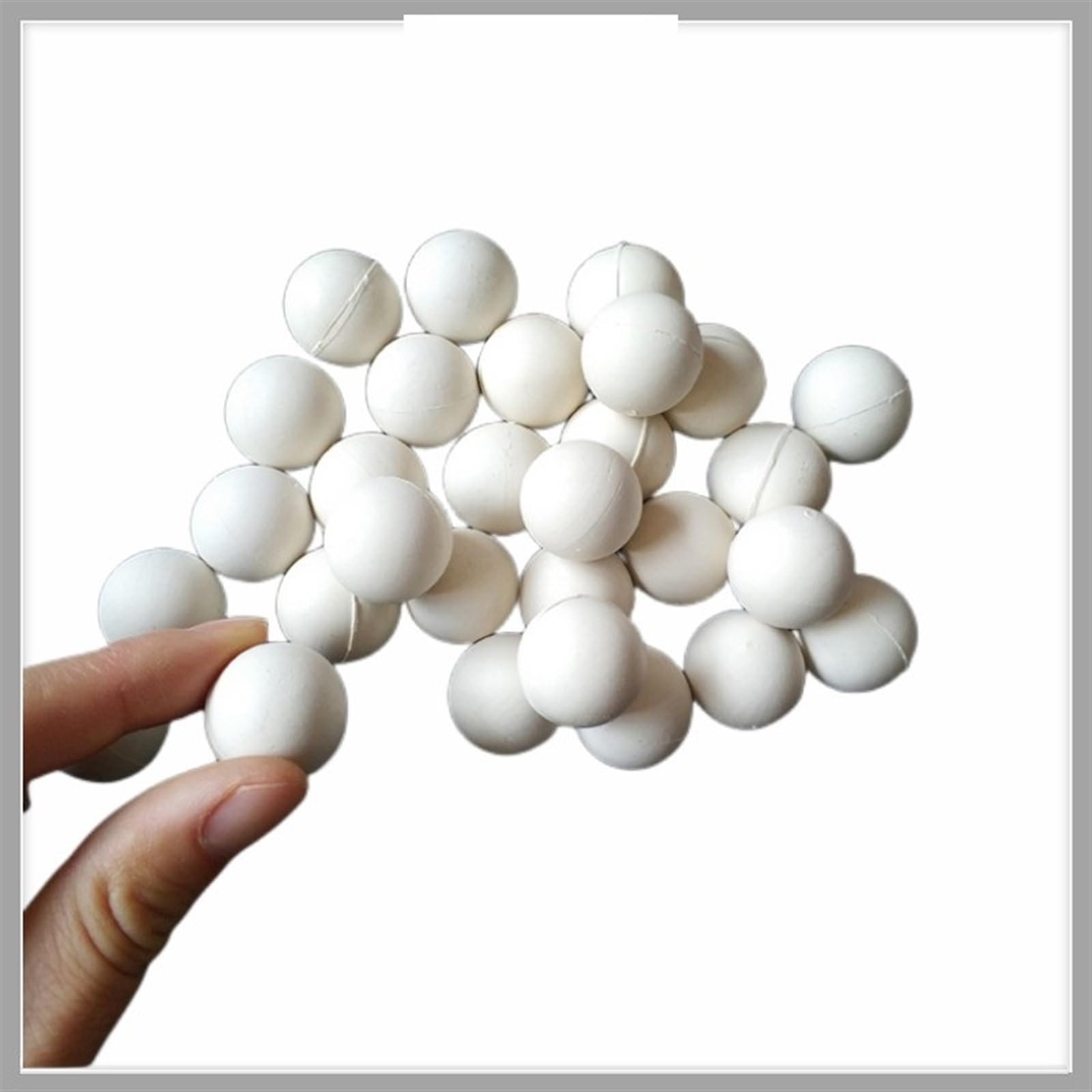 Laborgeräte Gummibälle for Siebe, weißer Vollgummiball, Hüpfball for Reinigen von Sieben, 10, 20, 25, 30, 35, 40, 45, 50 mm (Color : 25mm 50pcs)