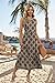 WIHOLL Spring Dresses for Women 2026 Beach Fashion Summer Casual Dresses Sundresses for Women 2026 Sleeveless Long Maxi Dress Flowy Holiday Party Beach Vacation Hawaiian Dress Khaki Printed L