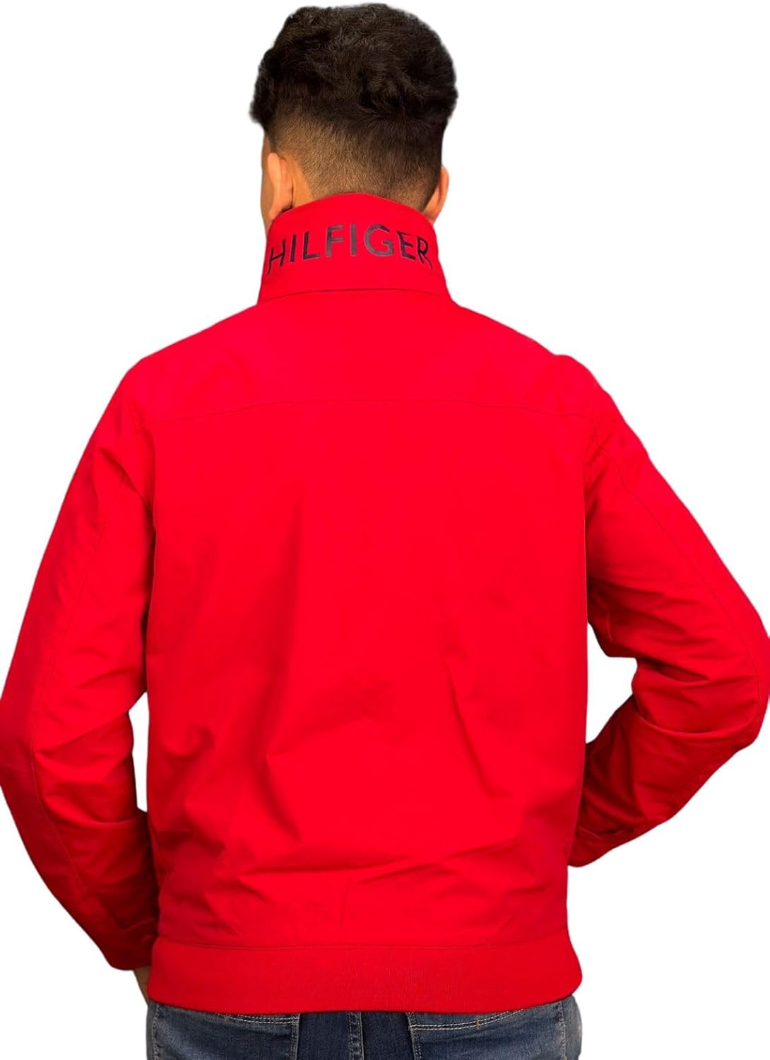 Tommy Hilfiger Water Resistant Regatta Full Zip Men's Jacket (US, Alpha, Medium, Regular, Regular, Primary Red) - Image 3