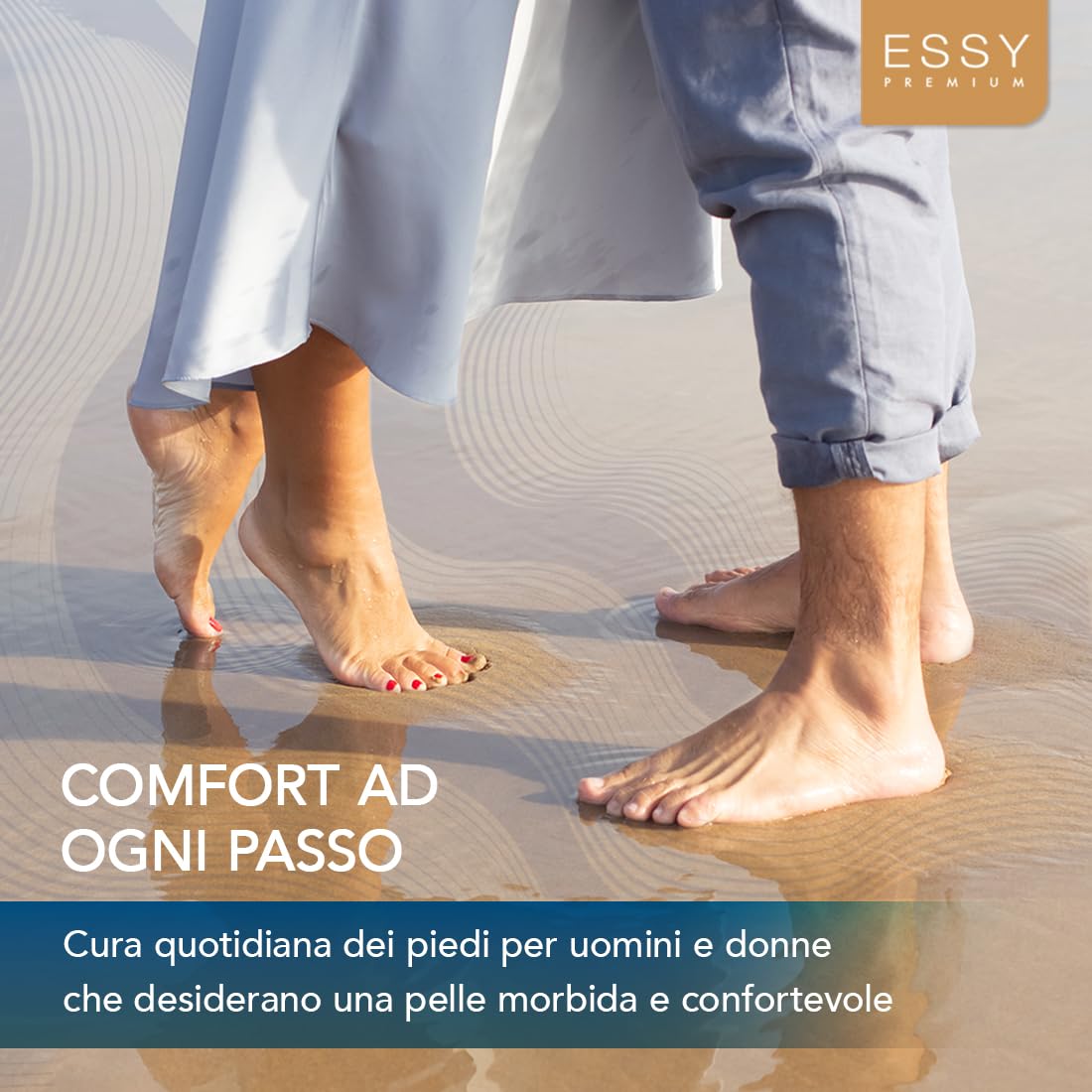 Essy Crema Piede, Crema Piedi Secchi Screpolati con Urea 10%, Idratante con Olio di Ricino per Piedi Ruvidi, Riparatore Talloni Screpolati per Nutrire e Ripristinare la Morbidezza, 125 ml
