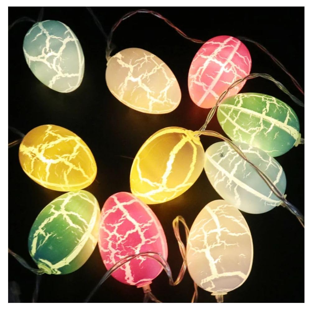 KHIZAR LED String Lights for Decoration, Fairy Curtain & Hanging Lights for Bedroom, Ramadan, Eid, Festival & Home Wall Decor (Crack Egg) 4