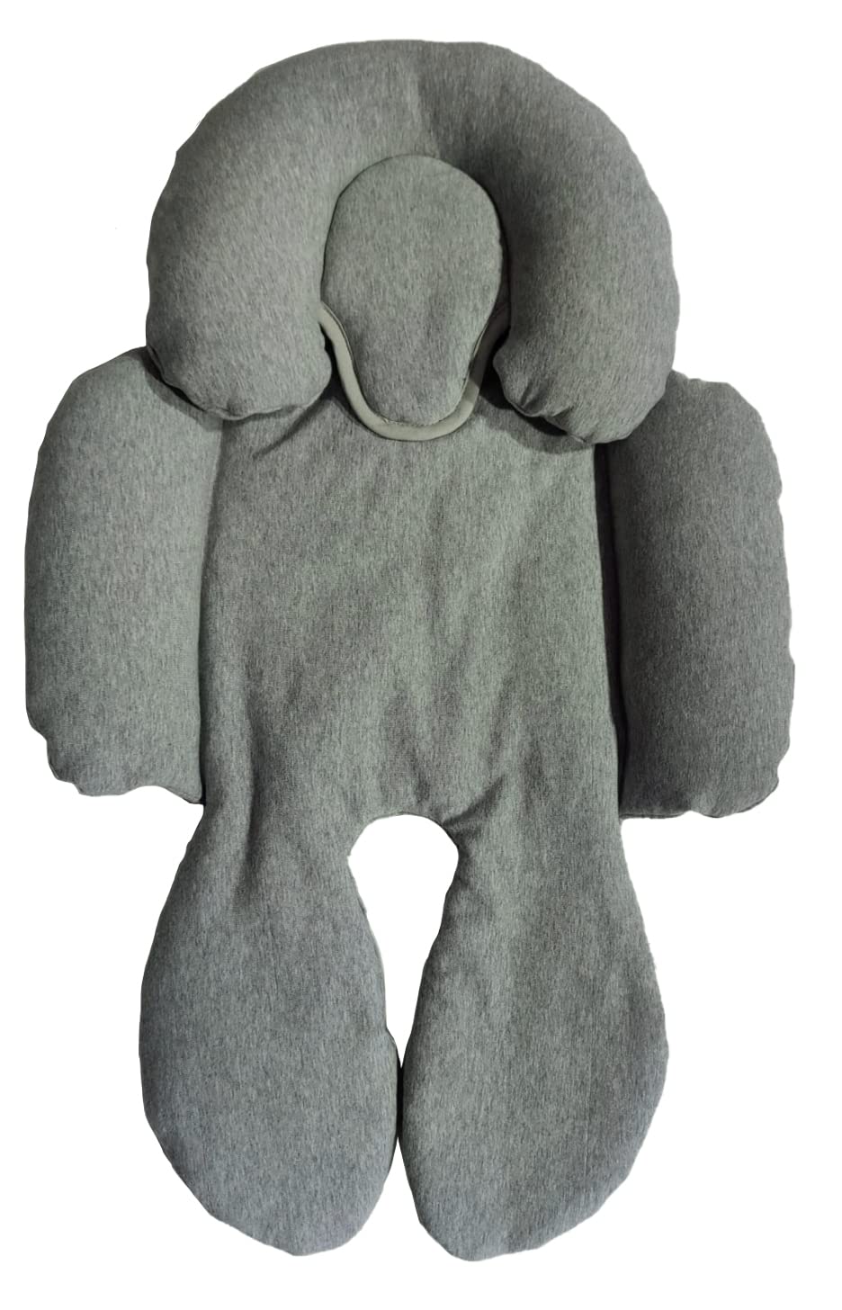 BEYBI® Riduttore bambino maglia cotone universale per navicella, seggiolino auto gruppo 0, passeggino e culla (grigio)