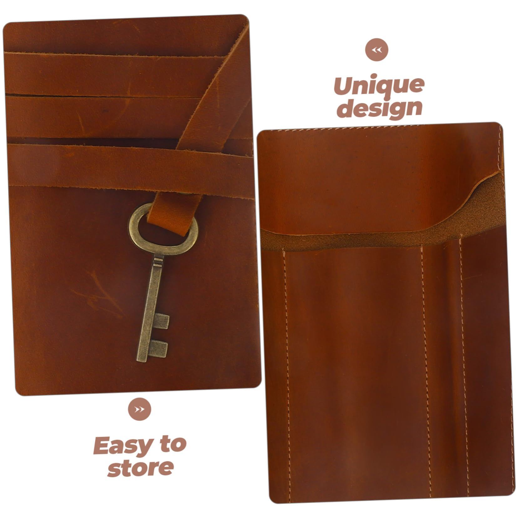 2piezas Bolsa Enrollable para Lápices De Piel De Caballo Retro Estuche De Almacenamiento De Bolígrafo Multifuncional Organizador De Lápices Bolsa para Bolígrafos Vintage