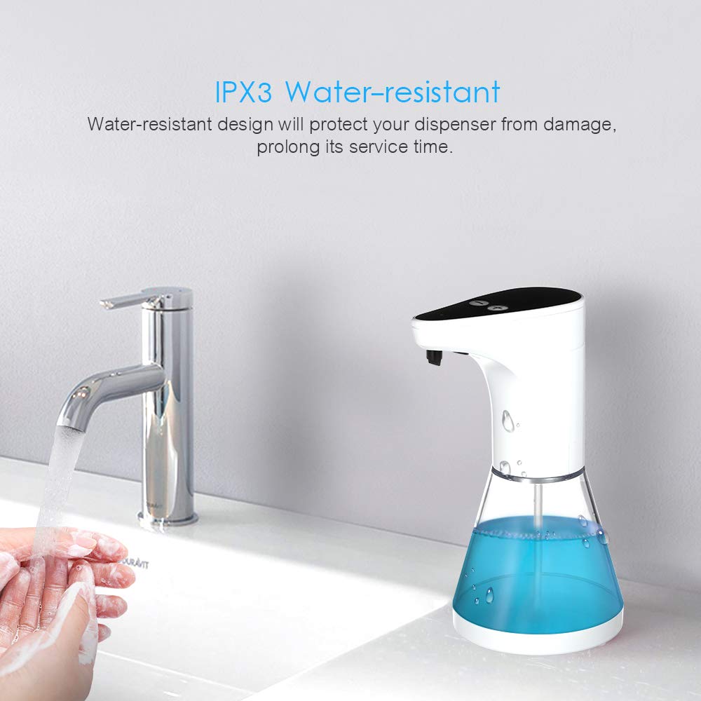 Dispenser di Sapone Senza Schiuma A Infrarossi con Sensore Intelligente A Infrarossi per Dispenser di Sapone Liquido 480ml