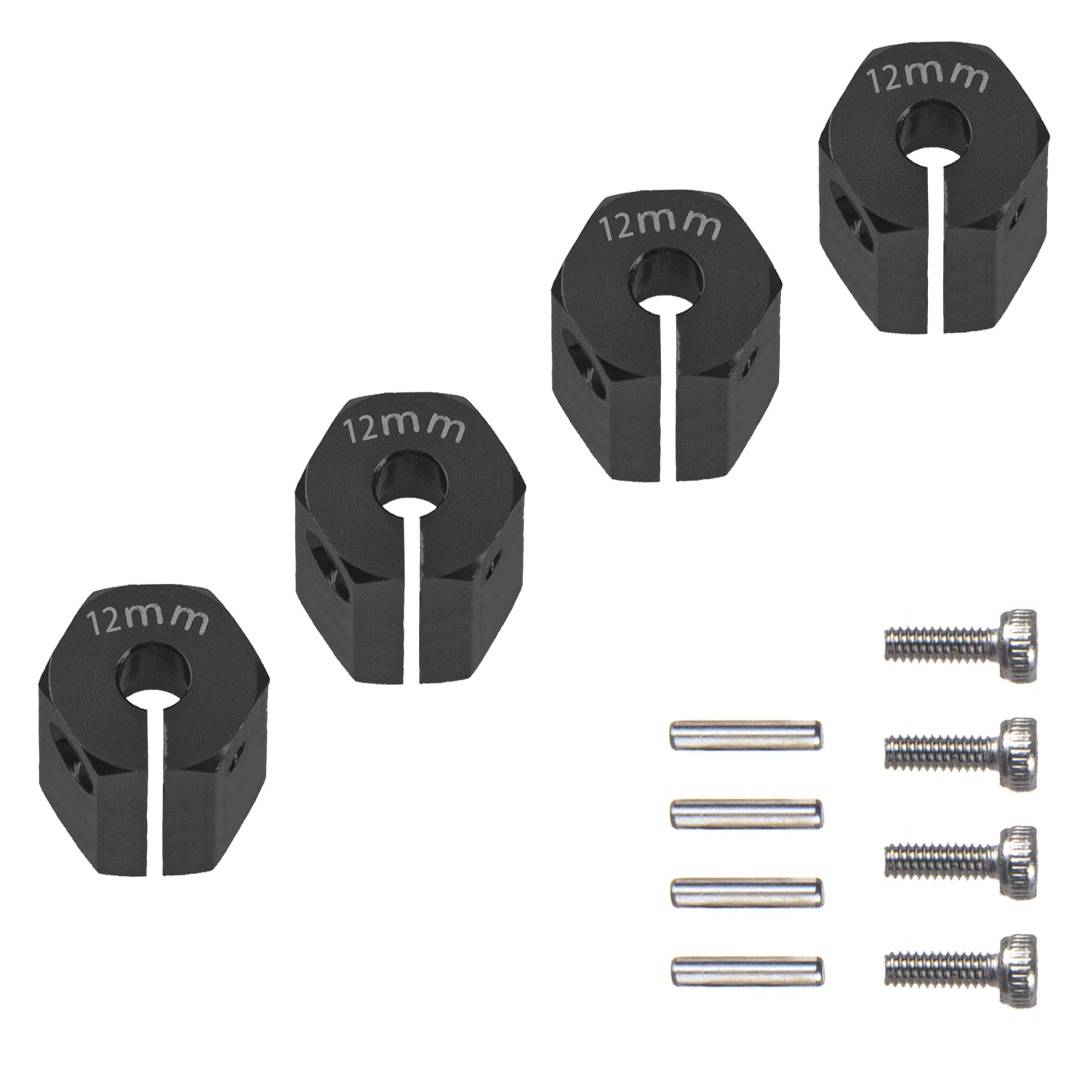 Vgoohobby 12mm Aluminum Wheel Hex Hub Adapters - 9mm Thick, Set Of 4 For 1/10 RC Crawlers