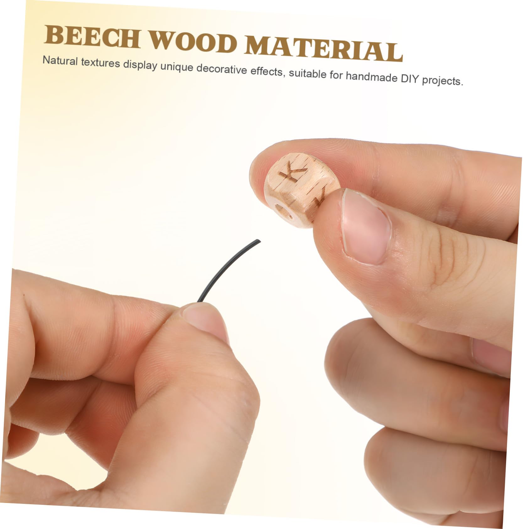 260 Cuentas de Alfabeto de Madera de Haya Cuadradas para Hacer Joyas y Pulseras, Cuentas Artesanales Naturales Alfabeto Completo para Manualidades Creativas