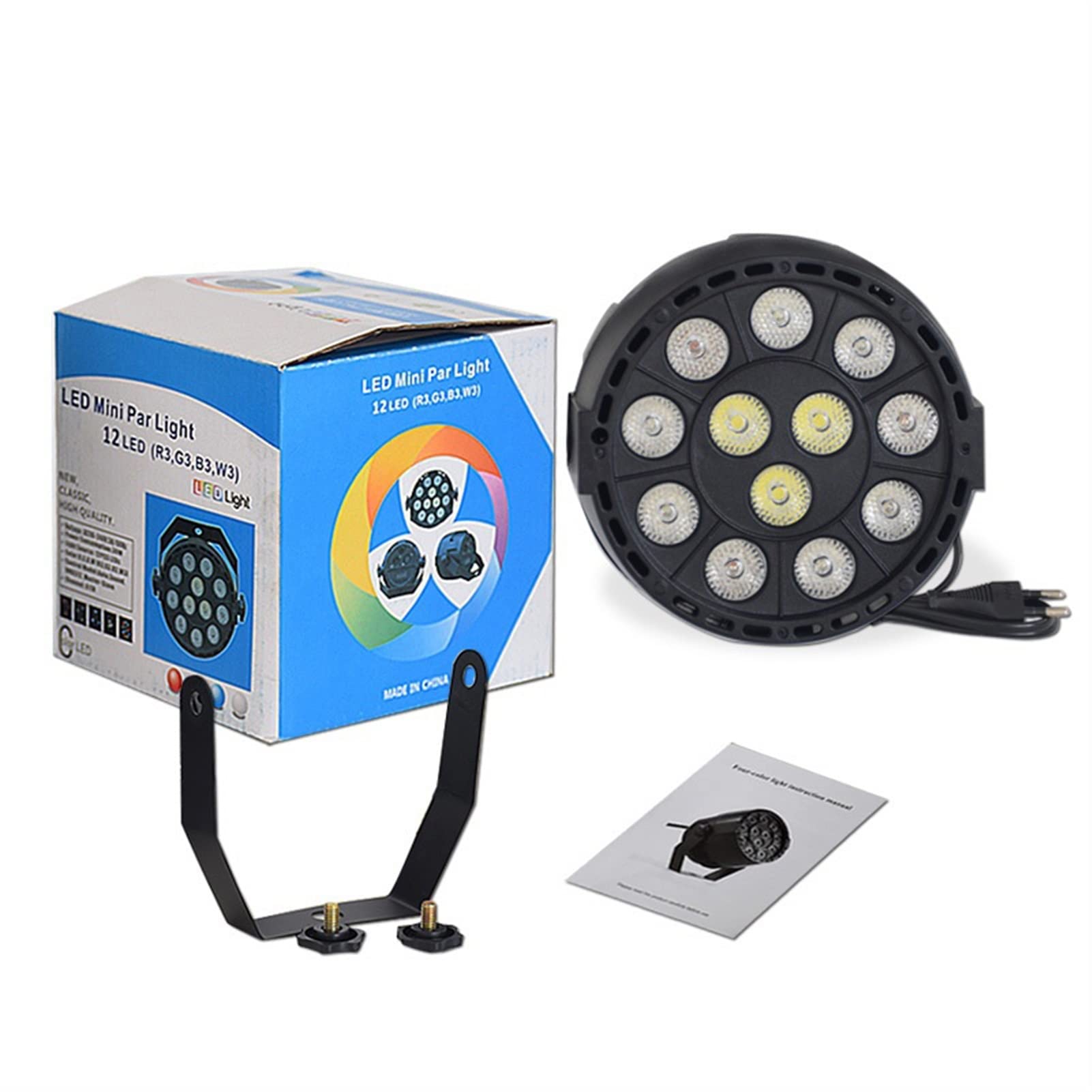 Światło dyskotekowe, Mieszkanie 12 LED Par Stage Light RGBW 36W Disco Party Lights Luz DJ Effector Controller DJ Sprzęt Projektor Luces Discotec