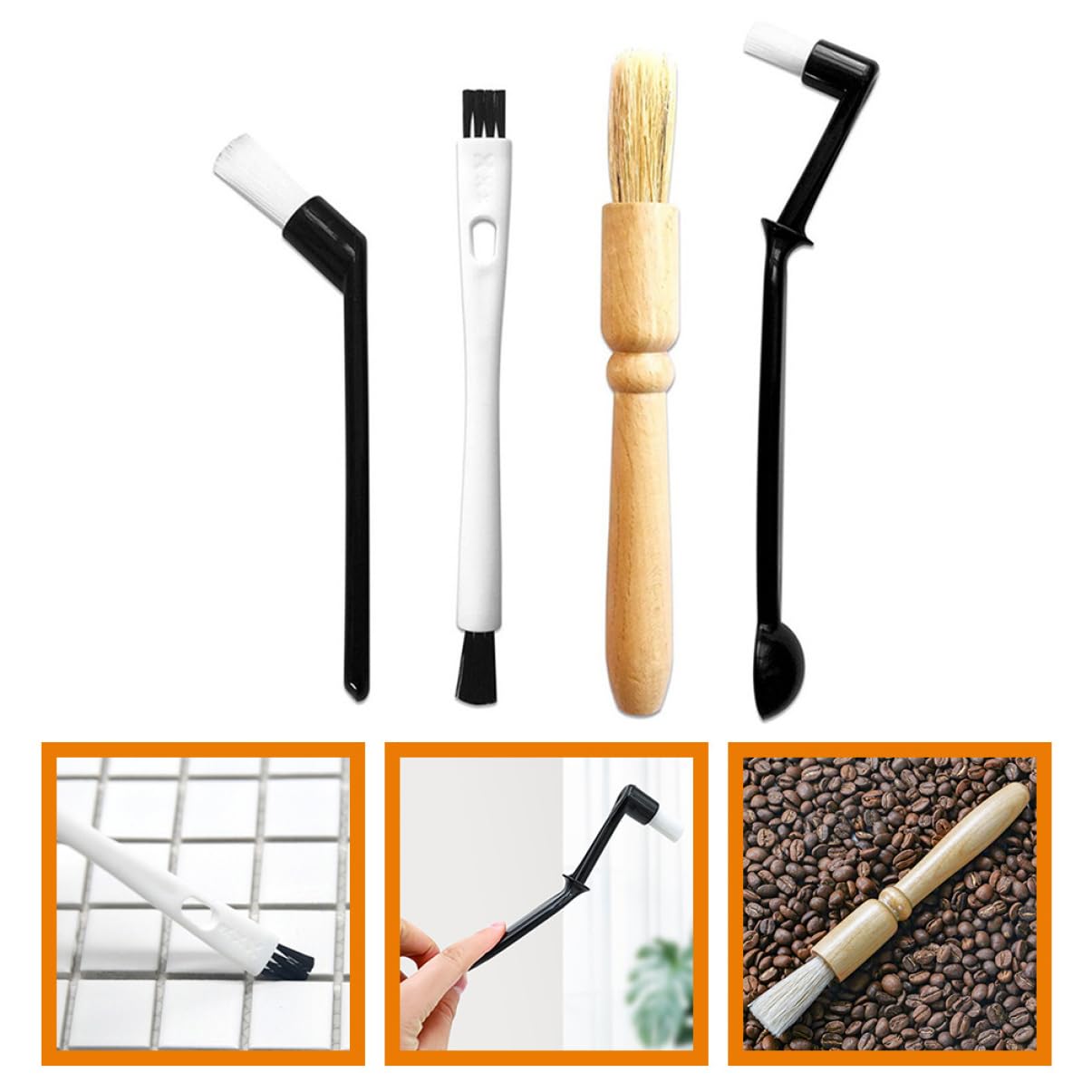 PRETYZOOM 5 Juegos Kit De Cepillos Para Café Limpiador De Tazas Fabricante Limpiador De Gel Alambre Para Limpieza Cepillo De Limpieza De Café En Polvo Limpiador De Café El Plastico 4 Uds * 5