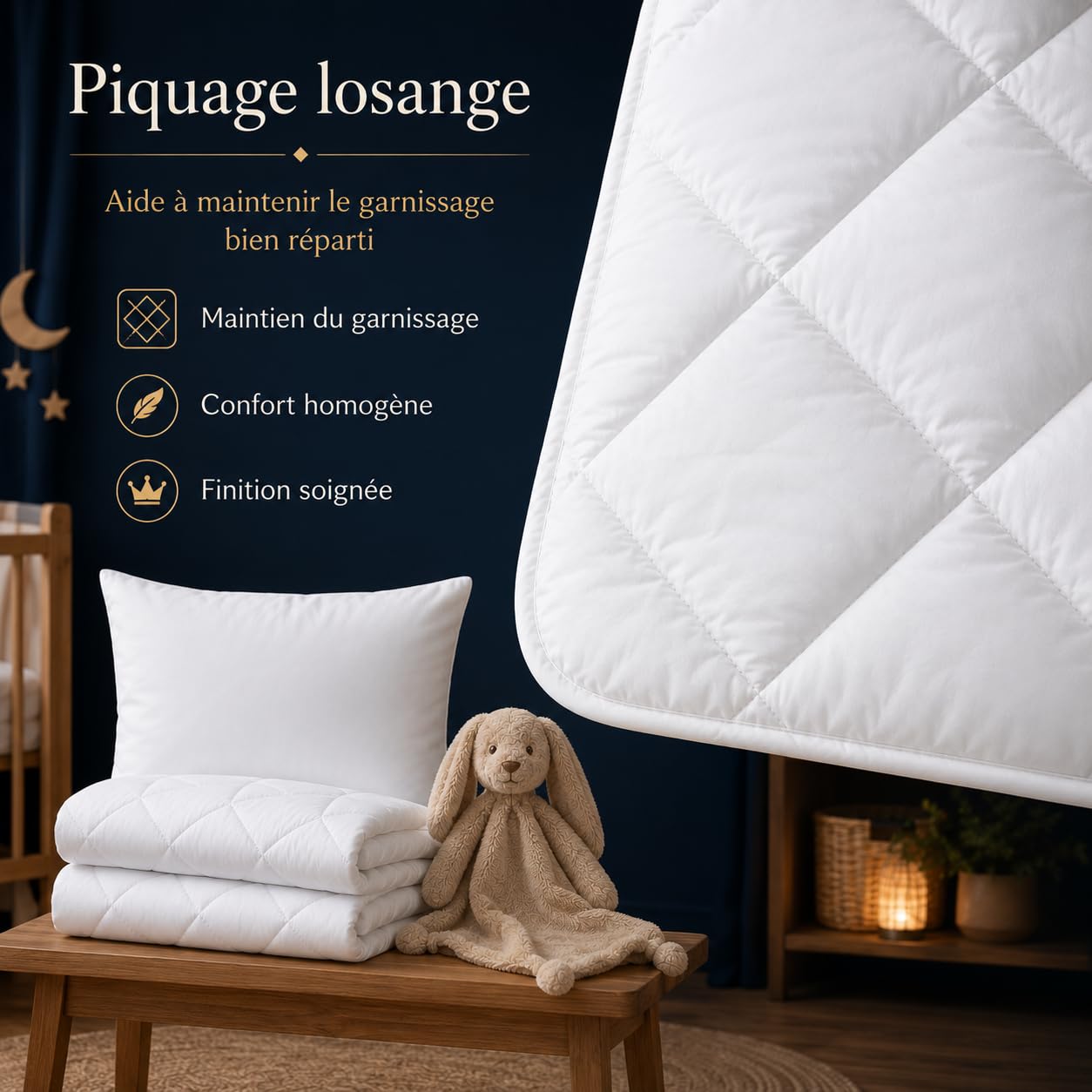 SOHYGGE Pack Couette Enfant 100 x 135 + Oreiller 35 x 55 cm – pour lit 70 x 140 cm – Ultra Doux – 4 Saisons – Lavable à 60°C – Certifié Oeko Tex – Parure de lit Enfant bébé