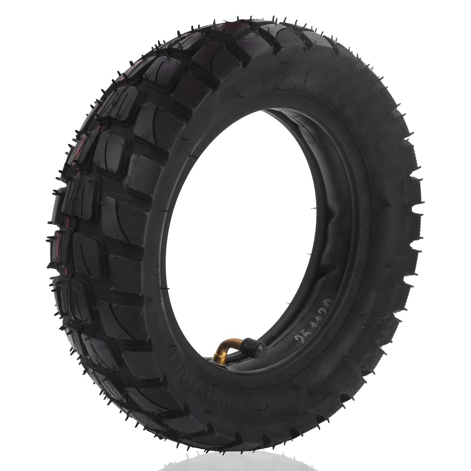 10in Scooter Inflatable Rubber Tyre and Inner Tube, 242mm TireOuter Diameter 150mm TireInner Diameter 80mm/3.1in Tire Width Scooter Wheel Tyre with 10x2.5in Inner Tube 255x80 OuterTube