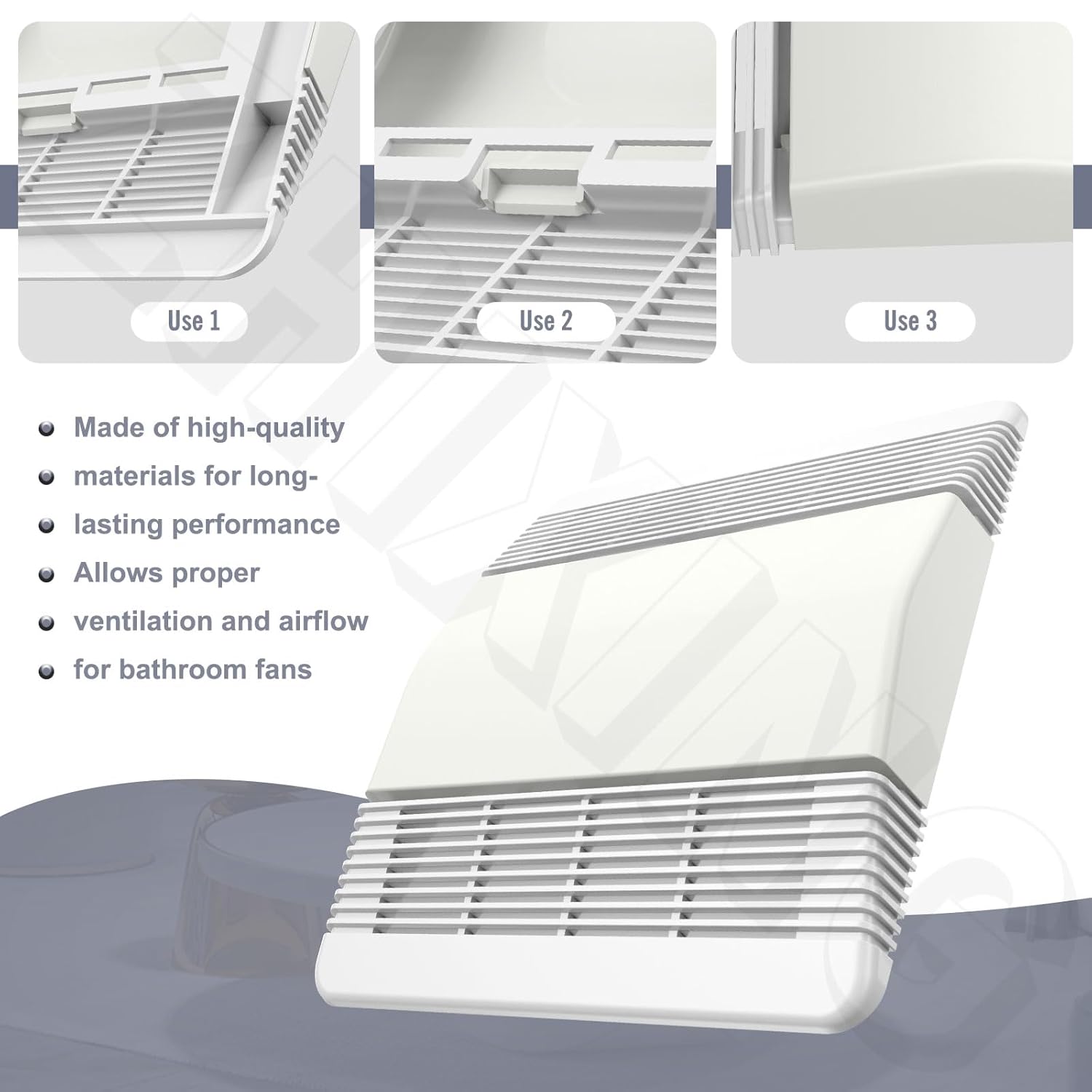 85315000 Vent Fan Cover Grille & Lens Replacement Compatible with Nu-Tone Bathroom 663 663L 663N 669L 769RLN 763RLN Bathroom Fan Exhaust for Broan-Nutone 663LN 669FN 669LN 769RF 769RL