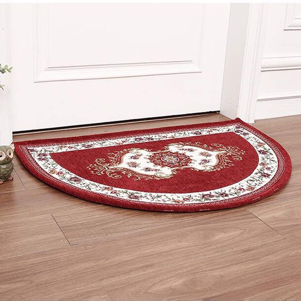 Paillasson Demi-Lune Lavable en Machine Doux Antidérapant Salle de Bain Intérieur sous Tapis de Porte, 4 Styles, 2 Tailles (Couleur : B, Taille : 50X80cm)