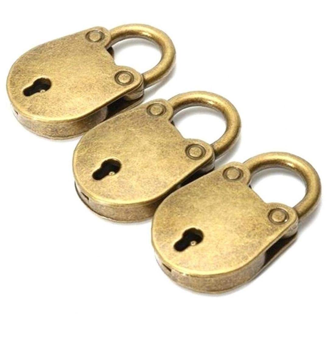 Froiny Copper 1Set Mini Padlocks, Vintage Key Padlocks Bear Shape Antique Style Locks For Jewelry Box Diary Luggage Handbag Gift