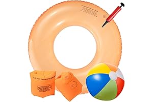 30" Orange Pool Swim Tubes Rings For Adults & Kids