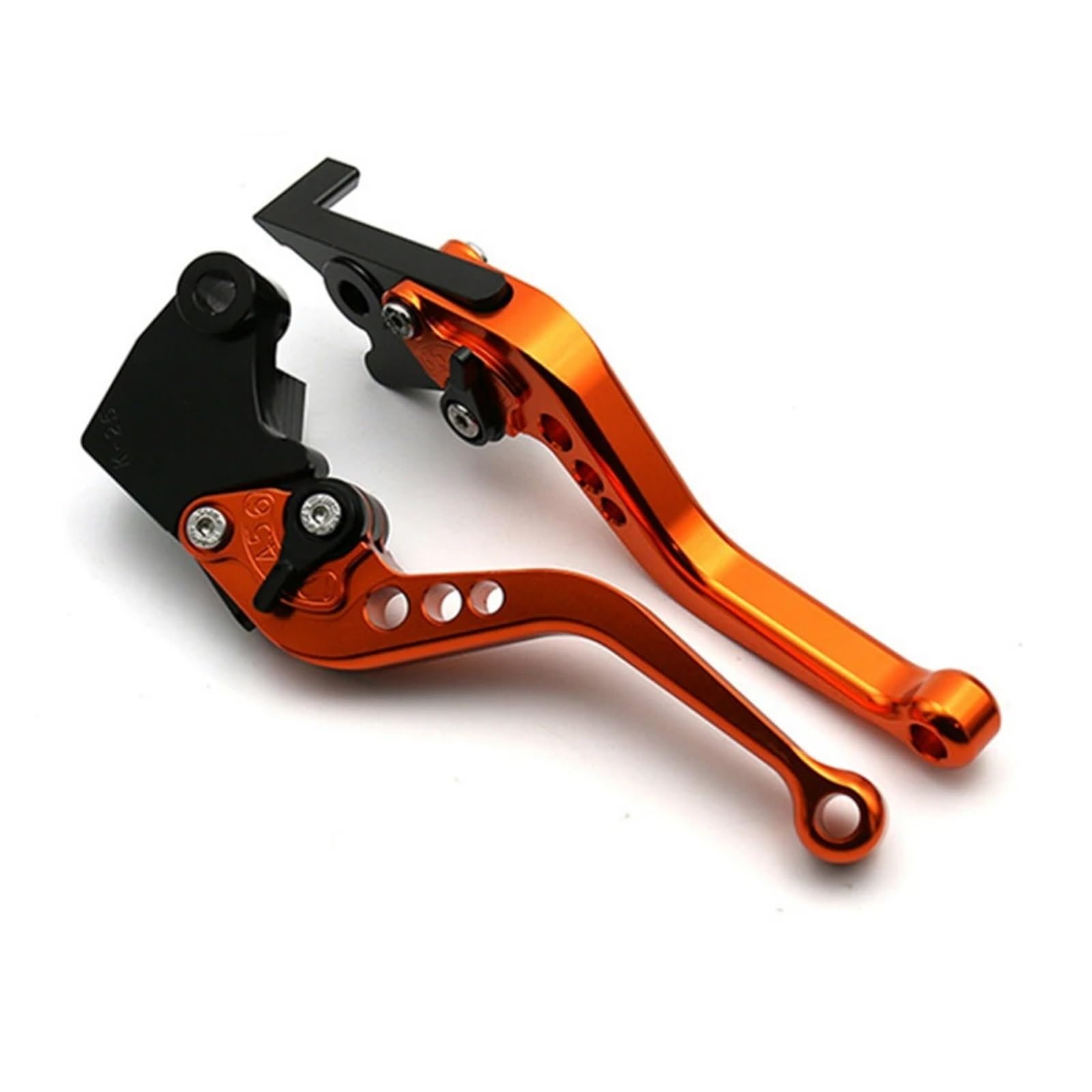 JWQEBNS Motorcycle Brake Clutch Levers for CB599 CB600 Hornet CB919 F2 F3 F4 F4i CBR900RR VTX1300 NC700 S/X Short Long Adjustable Clutch Brake Levers(Short-Orange)