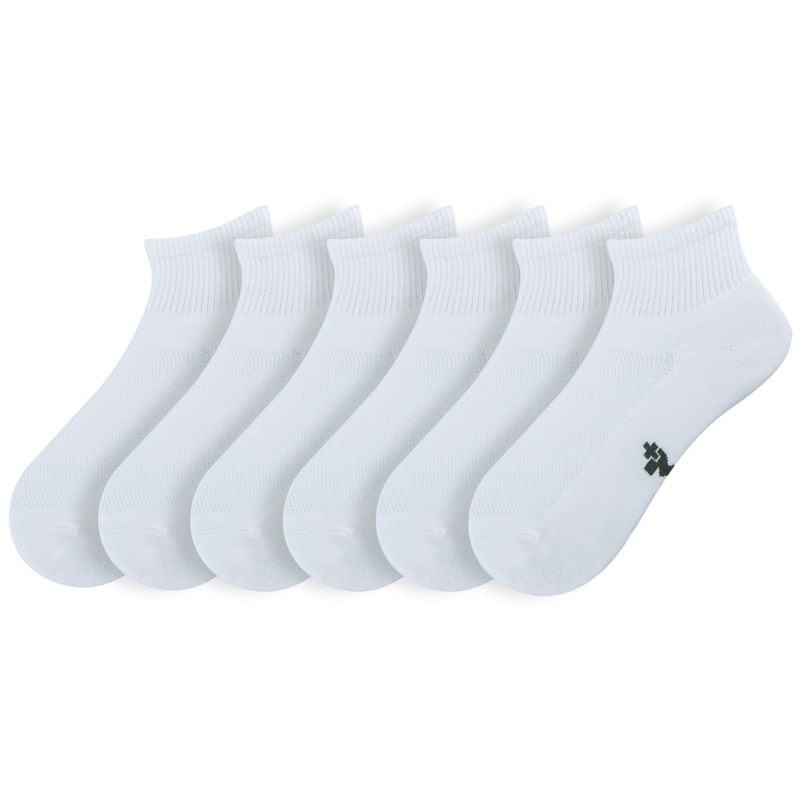+MD Bamboo Viscose Ankle Socks for Women and Men, Smell Control Breathable Cushioned Sole Casual 6 Pairs